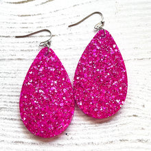 Load image into Gallery viewer, Randans Frameless Dangle Teardrops- pink, red
