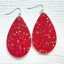 Load image into Gallery viewer, Randans Frameless Dangle Teardrops- pink, red
