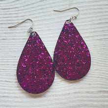 Load image into Gallery viewer, Randans Frameless Dangle Teardrops- pink, red
