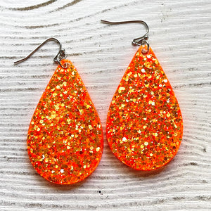 Randans Frameless Dangle Teardrops- orange, yellow