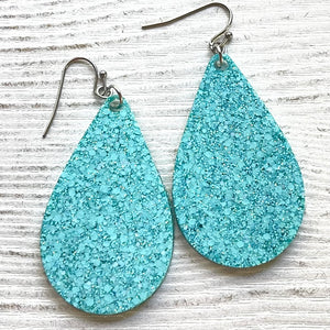 Randans Frameless Dangle Teardrops- blue