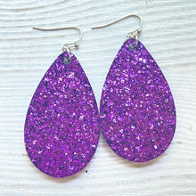 Load image into Gallery viewer, Randans Frameless Dangle Teardrops- purple
