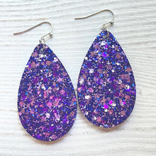 Load image into Gallery viewer, Randans Frameless Dangle Teardrops- purple
