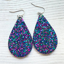 Load image into Gallery viewer, Randans Frameless Dangle Teardrops- purple
