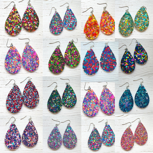 Randans Frameless Dangle Teardrops- dots and mixes