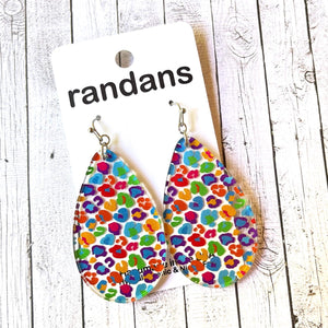 Colorful Leopard Print Large Frameless Dangles